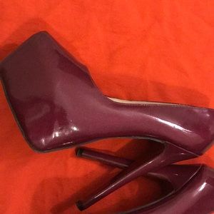 Patent leather pumps